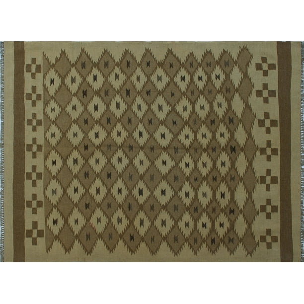 3'4 x 5'2 Noori Rug Sangat Kilim Van Brown/Ivory Rug 3'4 x 5'2 Noori Rug Sangat Kilim Van Brown/Ivory Rug
